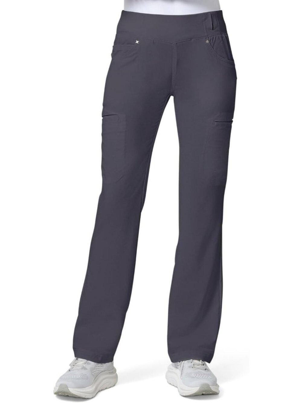Comfortable Women's Straight Leg Scrub Pants with 6 Pockets - Flexible & Stylish